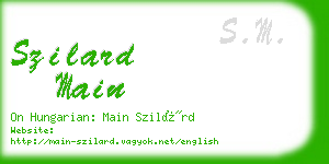 szilard main business card